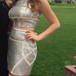 Black by Blush Prom Silver/Gold Special Occasion Dress